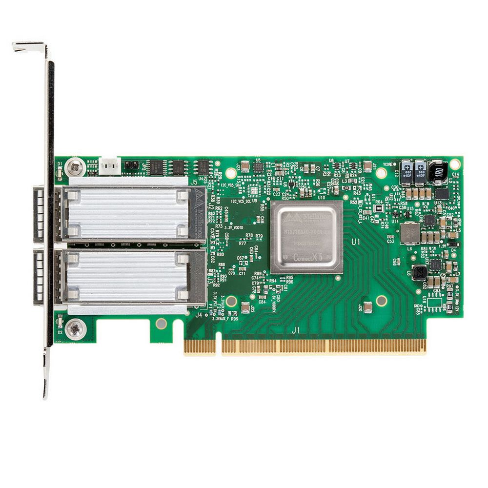Сетевая карта Infiniband CX556A ConnectX-5 VPI adapter card, EDR IB (100Gb/s) and 100GbE, dual-port 