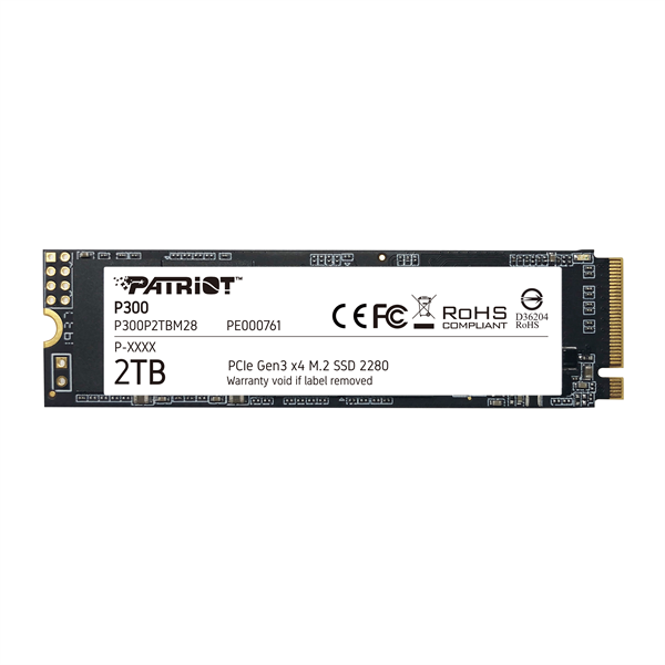 Накопитель SSD Patriot PCIe 3.0 x4 2TB P300P2TBM28 P300 M.2 2280