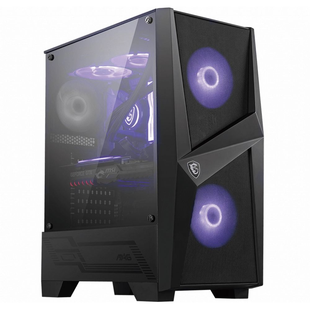 Корпус MSI MAG FORGE 100M Mid-Tower, ATX, 2xUSB 3.2, Audio I/O, 2x120mm RGB Fan, 1x120mm black Fan, 