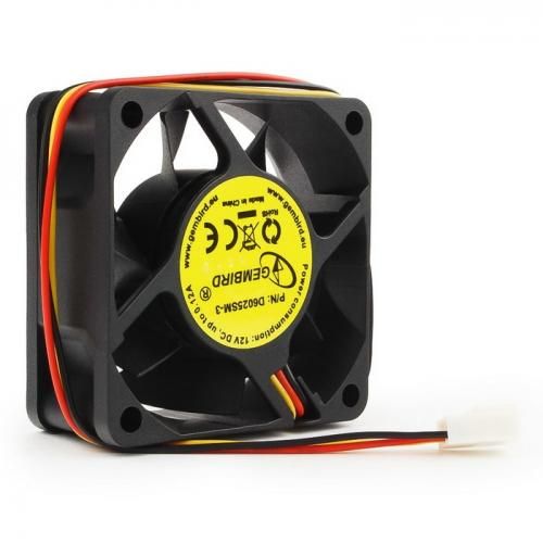 Gembird Вентилятор 60x60x25, втулка, 3pin, провод 25см [D6025SM-3]