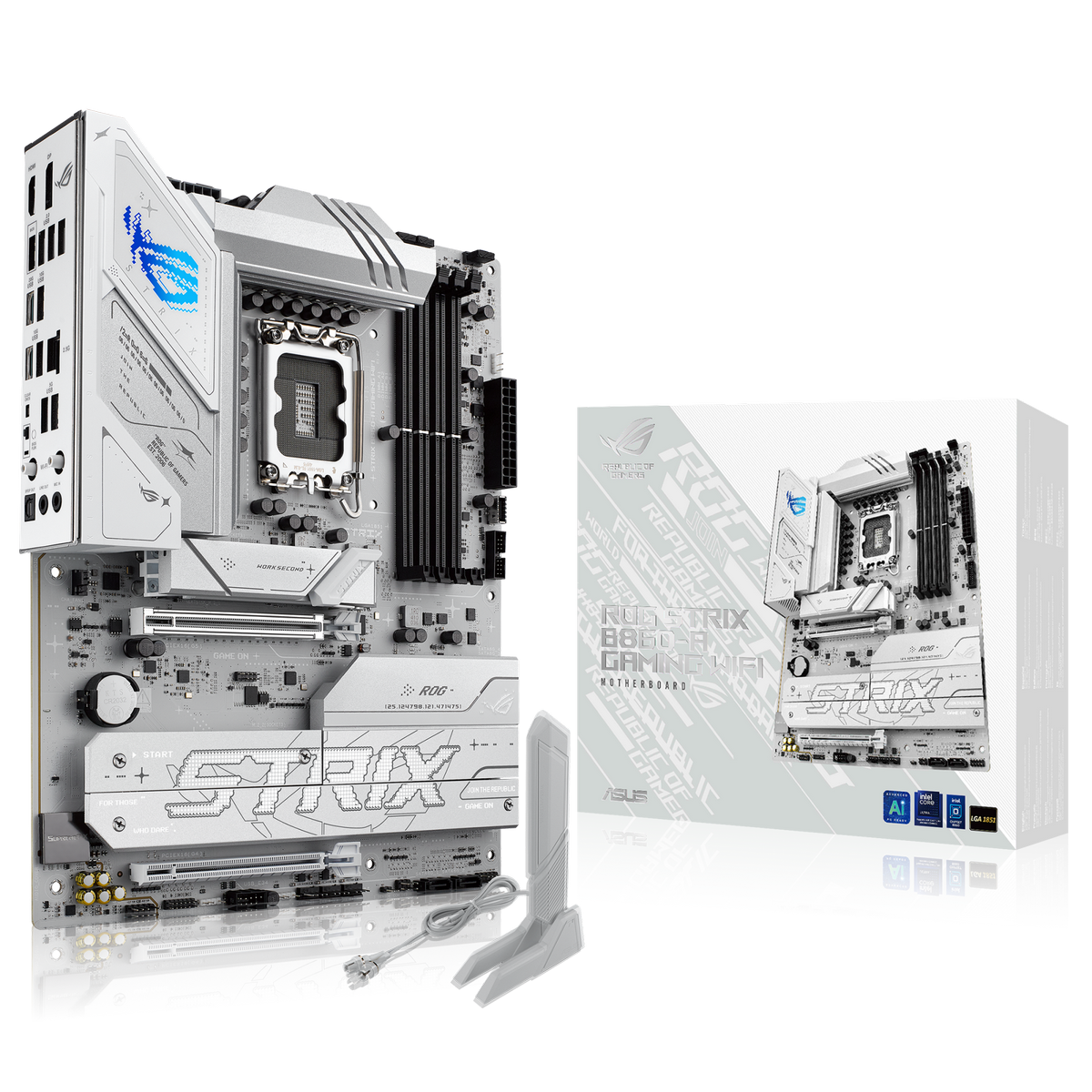 Материнская плата Asus ROG STRIX B860-A GAMING WIFI Soc-1851 Intel B860 4xDDR5 ATX AC`97 8ch(7.1) 2.