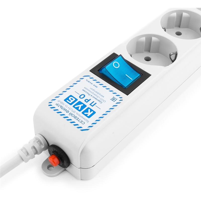 Сетевой фильтр Powercube SPL(5+1)-16B-P-3M-WHITE 3м (6 розеток) белый (коробка)