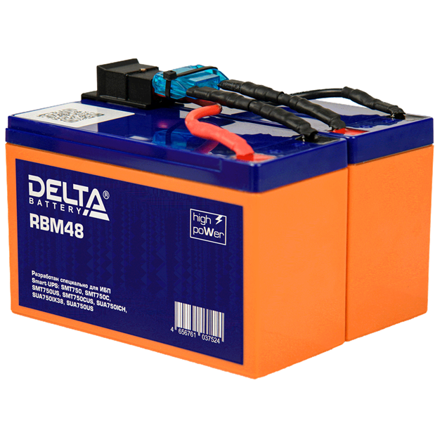 Аккумуляторная батарея Delta сменный батарейный картридж для ИБП APC (аналог RBC48)