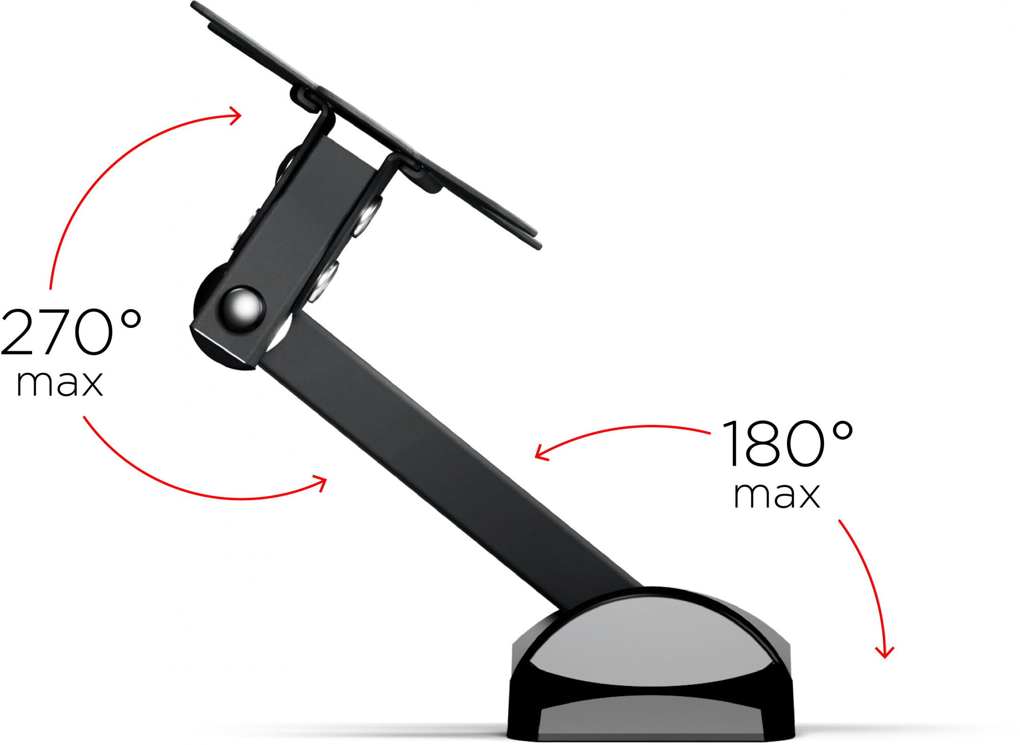 Кронштейн для телевизора Holder LCDS-5004 металлик 10"-26" макс.25кг настенный поворот и наклон
