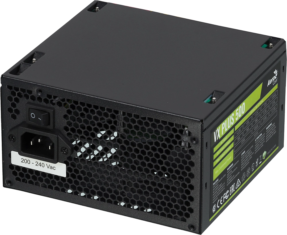 Блок питания Formula V Line VX PLUS 500, 500W, ATX12V v2.3, 12cm Fan (ex Aerocool)