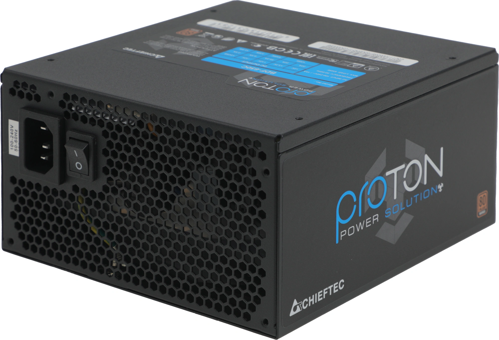 Блок питания Chieftec ATX 650W Proton BDF-650C 80+ bronze (20+4pin) APFC 140mm fan 6xSATA Cab Manag 