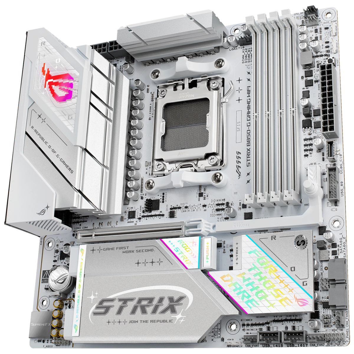 Материнская плата Asus ROG STRIX B850-G GAMING WIFI Socket AM5 AMD B850 4xDDR5 mATX AC`97 8ch(7.1) 2