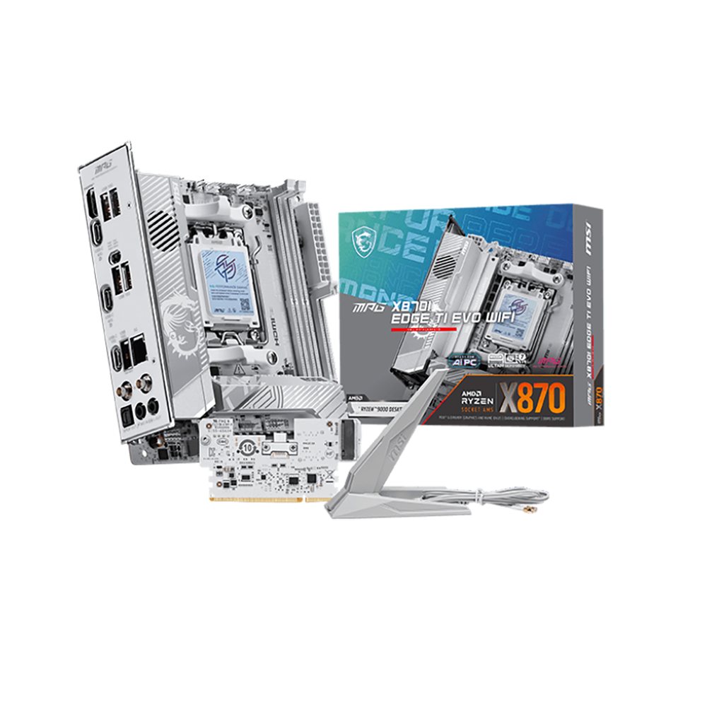 Материнская плата MSI MPG X870I EDGE TI EVO WIFI X870, AM5, 2*DDR5, 1*PCIEx16, 1*M.2, 2*TypeC, 5*USB