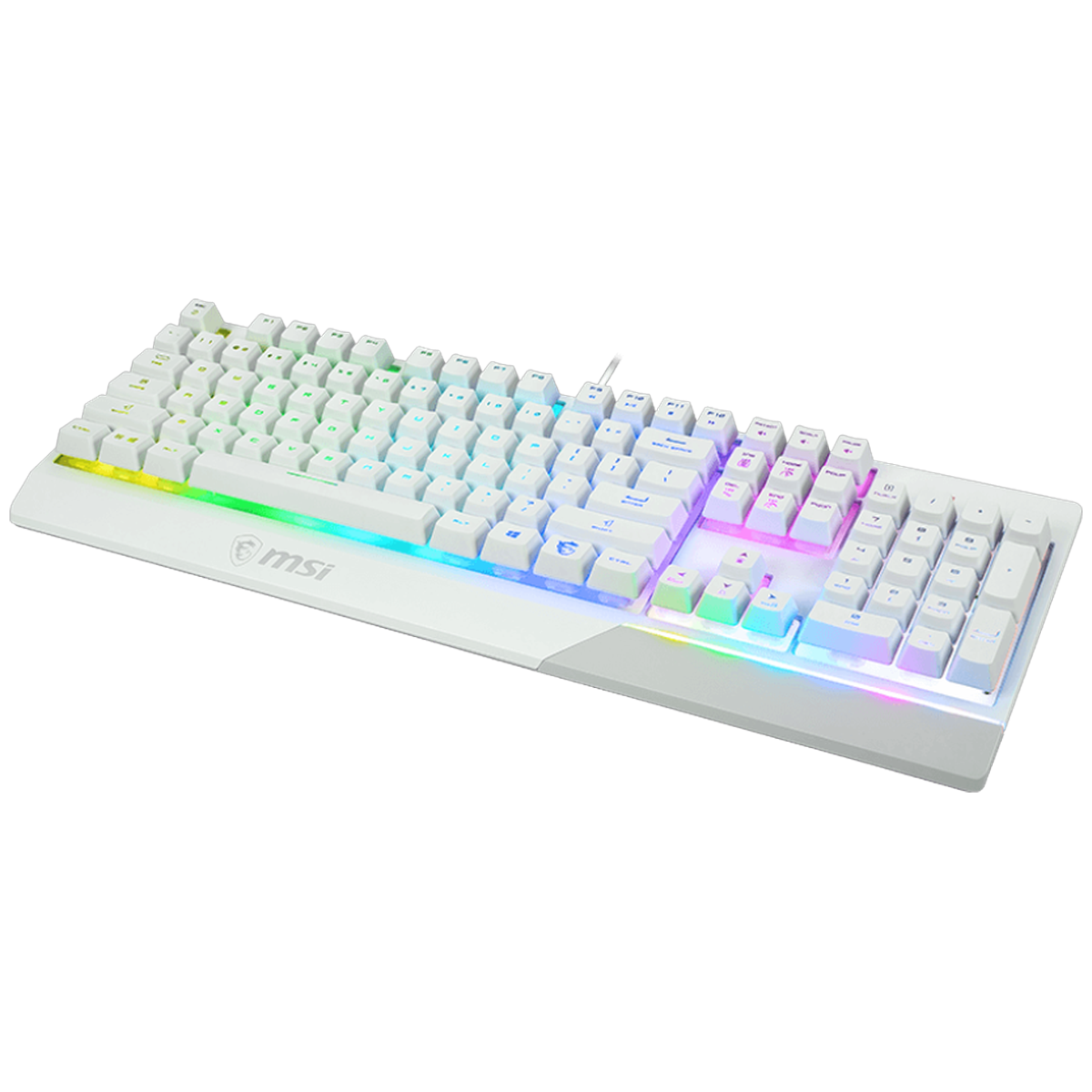 Клавиатура MSI Vigor GK30 белый USB for gamer LED