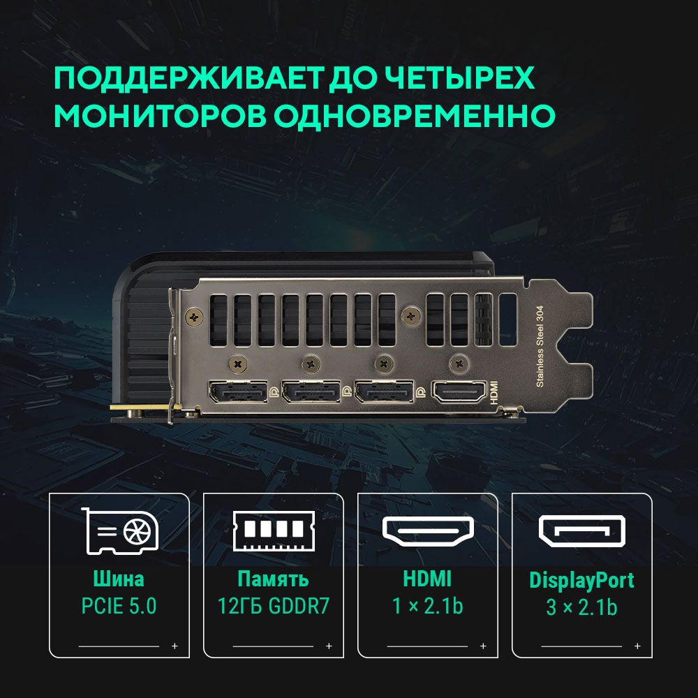 Видеокарта Asus PCI-E 5.0 PRIME-RTX5070-O12G NVIDIA GeForce RTX 5070 12Gb 192bit GDDR7 2557/28000 HD