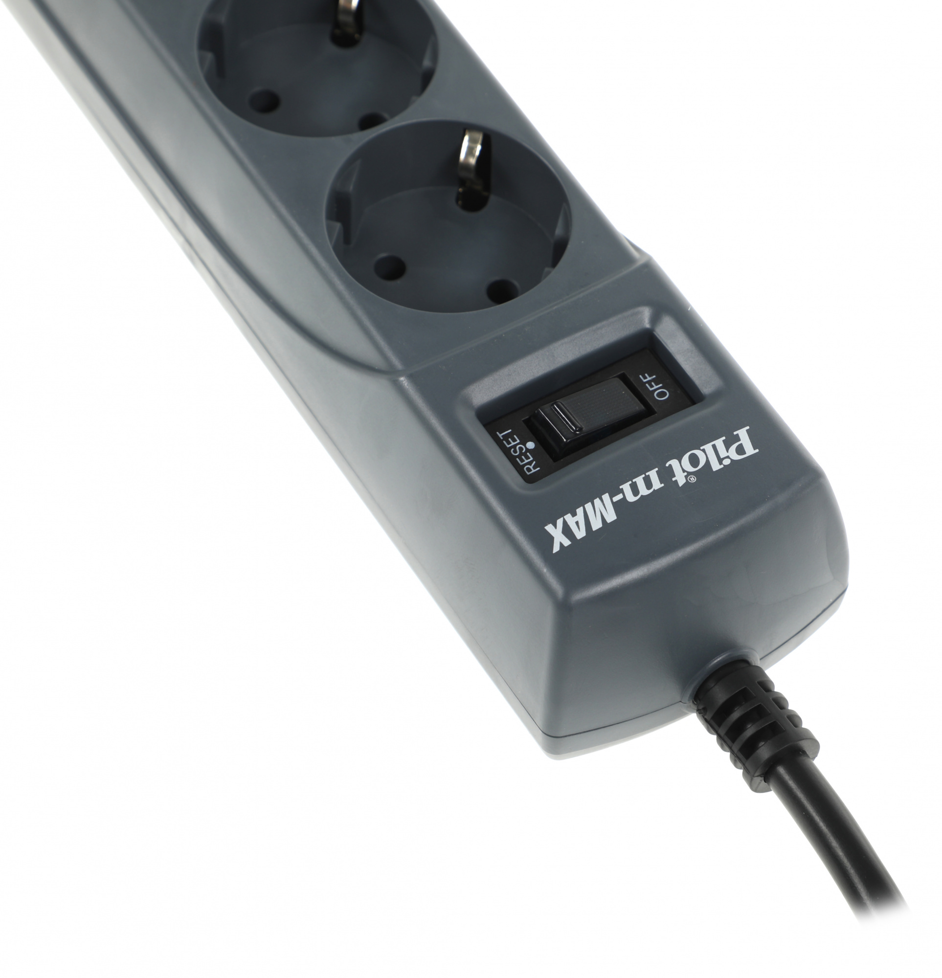 Сетевой фильтр Pilot m-MAX 3м (4 розетки) серый (коробка)