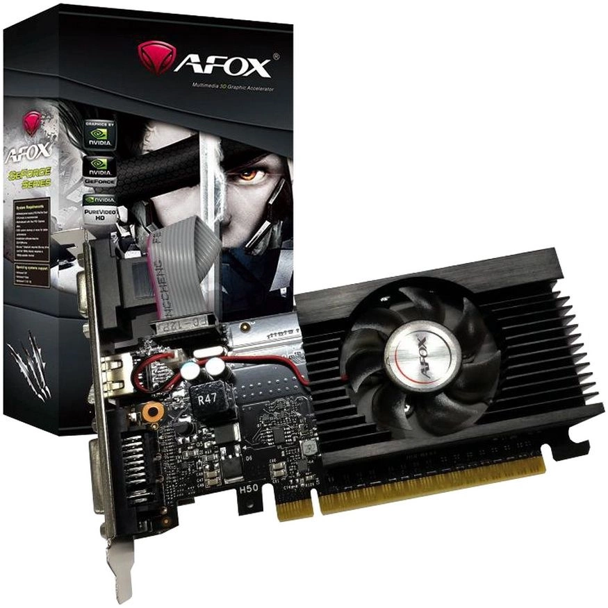 Видеокарта Afox PCI-E 2.0 AF710-1024D3L5 NVIDIA GeForce GT 710 1Gb 64bit GDDR3 954/1600 DVIx1 HDMIx1