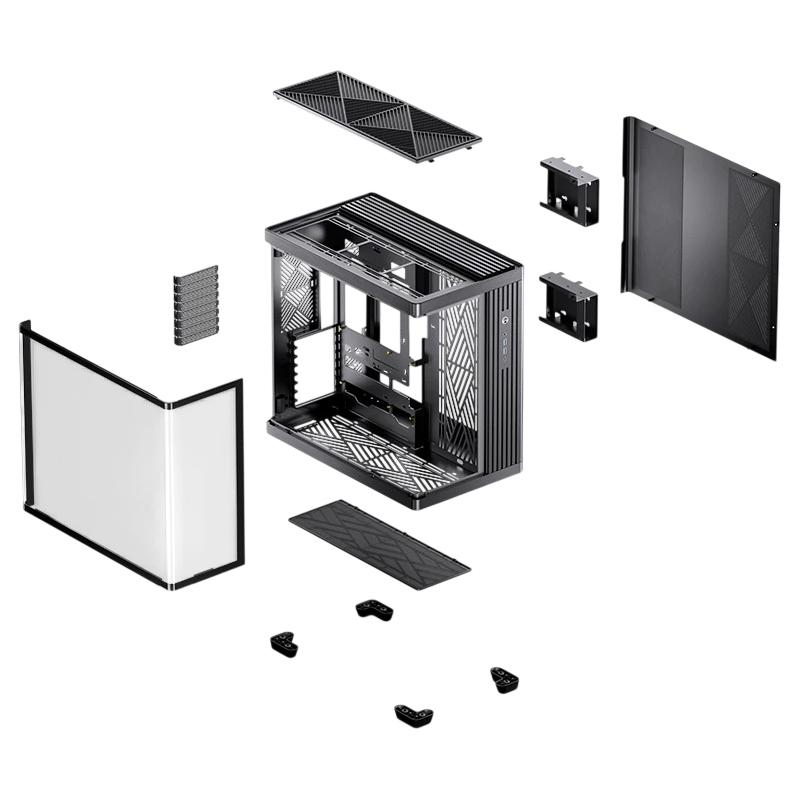 Корпус JONSBO TK-4, Midi-Tower, TG, no fan, 2xUSB-A 3.0 + 1xUSB-C 3.2, ATX, mATX, mITX Black
