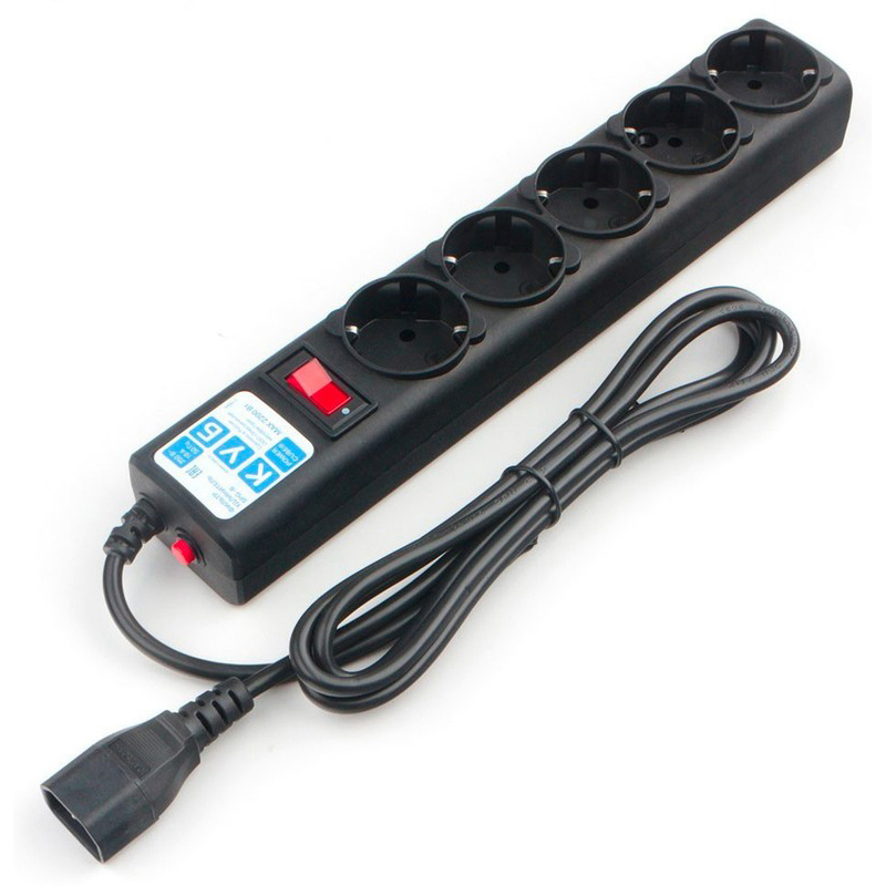 Сетевой фильтр Powercube SPG5-B1 0.5м (5 розеток) черный (коробка)