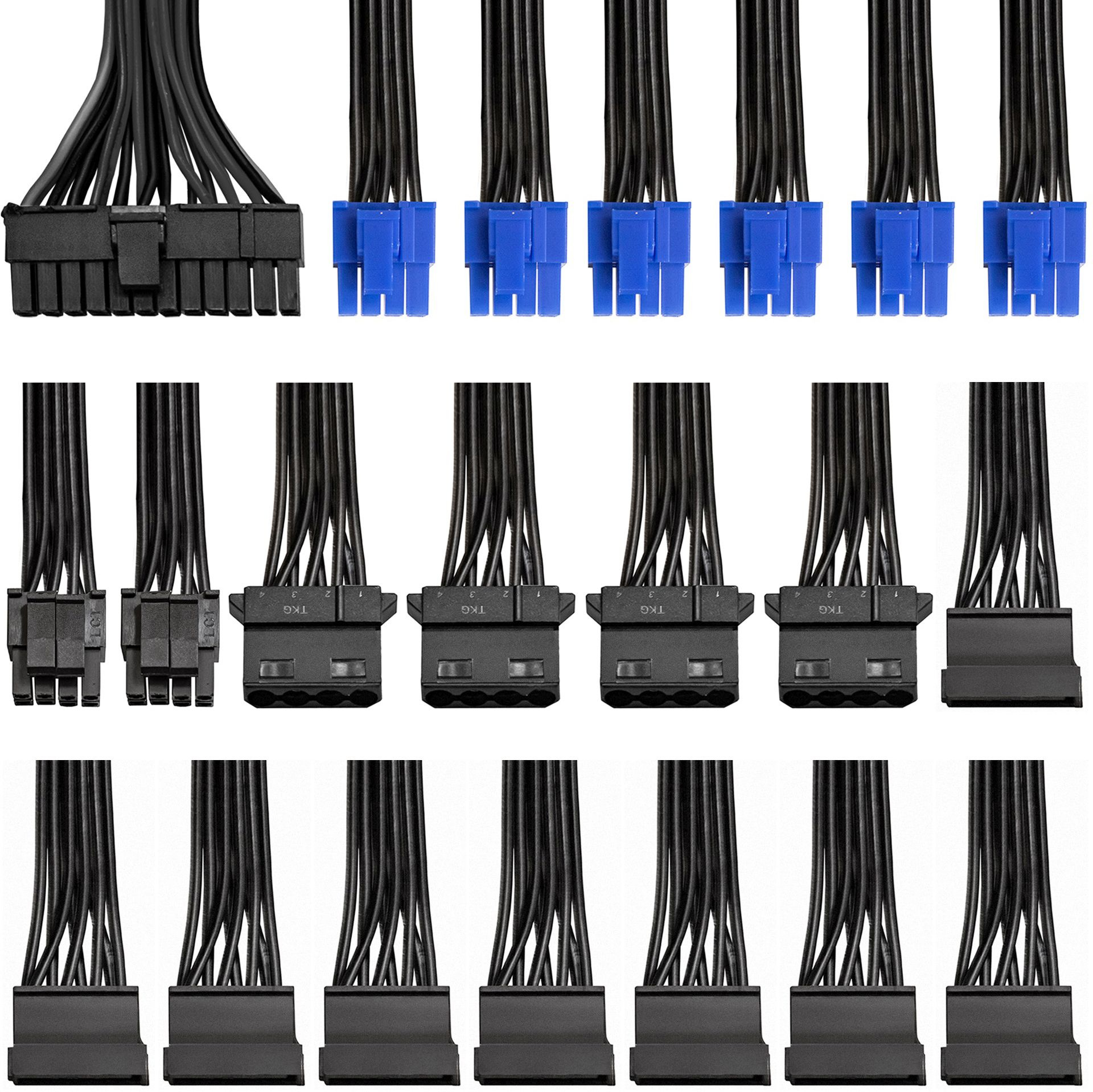 Блок питания Exegate ATX 1000W 1000PPX 80+ (20+4pin) APFC 140mm fan 8xSATA Cab Manag