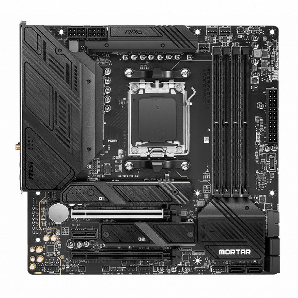 Материнская плата MSI MAG B650M MORTAR WIFI Socket AM5 AMD B650 4xDDR5 mATX AC`97 8ch(7.1) 2.5Gg RAI