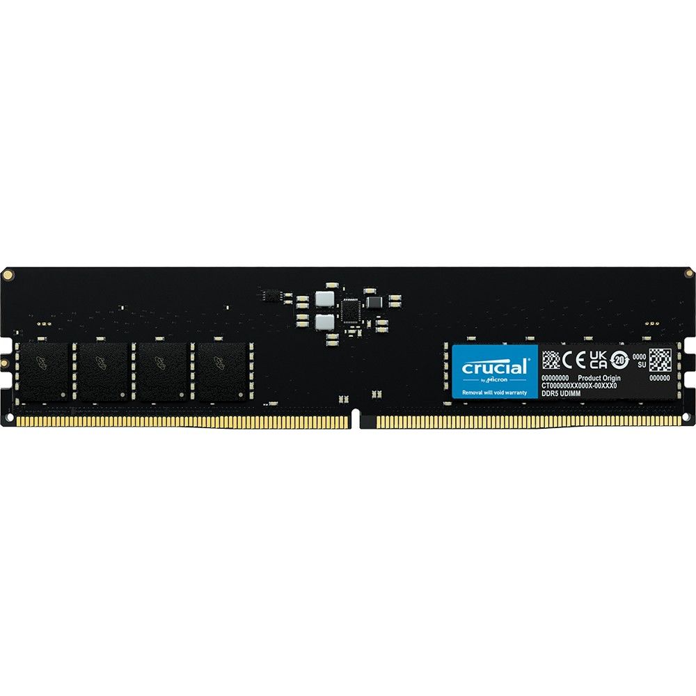 Модуль памяти 16GB Crucial DDR5 4800 UDIMM Basics Desktop Memory Non-ECC, CL40, 1.1V, SRx8, RTL