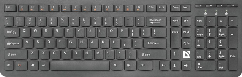 Клавиатура + мышь Defender Columbia C-775 клав:черный мышь:черный USB беспроводная slim Multimedia (