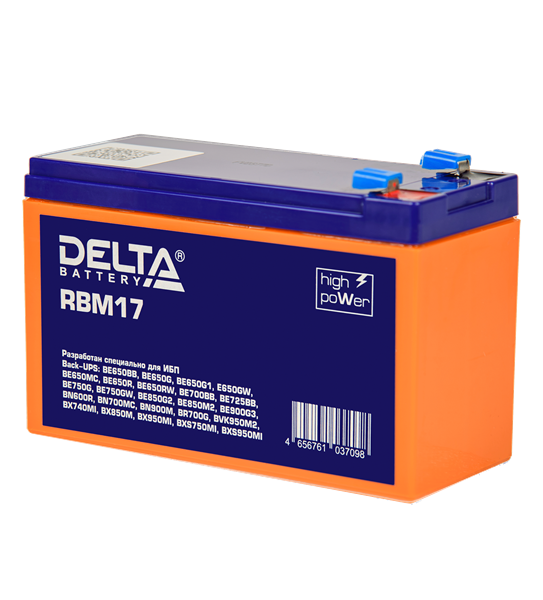 Аккумуляторная батарея Delta сменный батарейный картридж для ИБП APC (аналог RBC17)