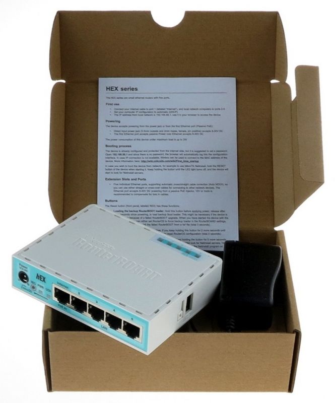 Маршрутизатор MIKROTIK RB750Gr3 hEX Router. 5x Ethernet 10/100/1000, USB, PoE {20} (002761)