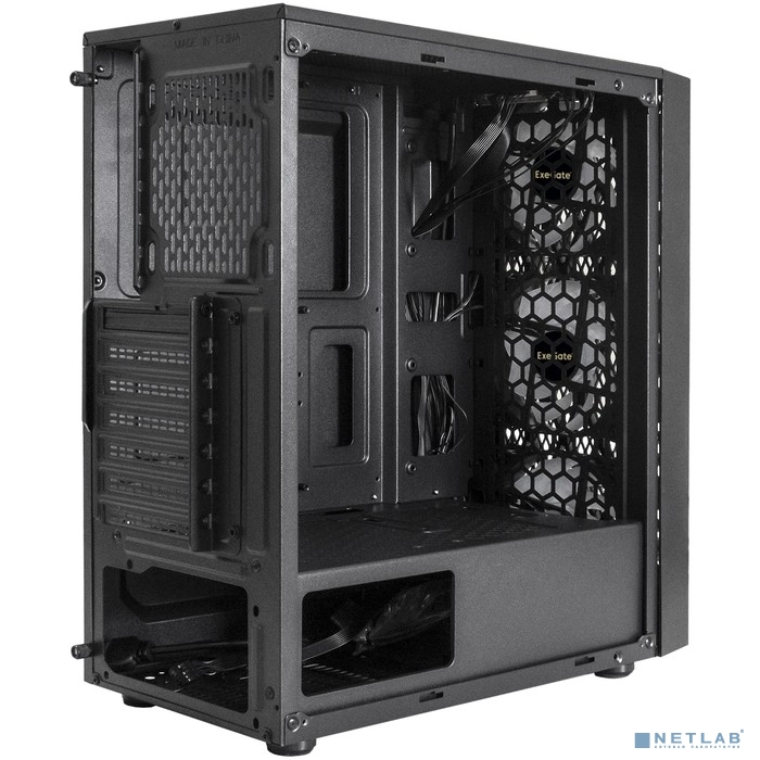Exegate EX292859RUS Корпус Miditower ExeGate EVO-8243 (ATX, без БП, 2*USB+1*USB3.0, черный, 3 вент. 