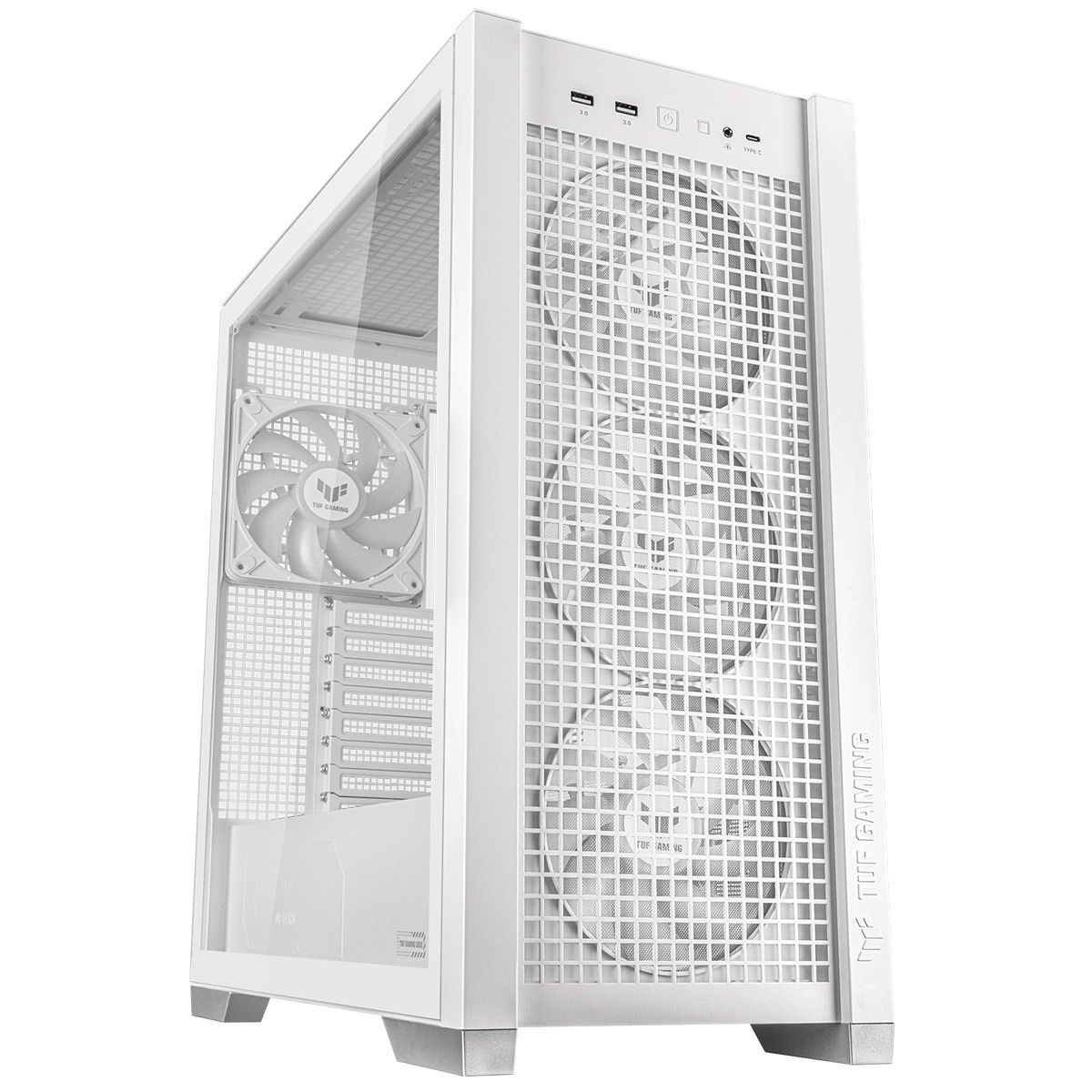 Корпус ASUS TUF GAMING GT302 TG ARGB WHITE/ GT302/ARGB FANS/WHT (90DC00I3-B19000)