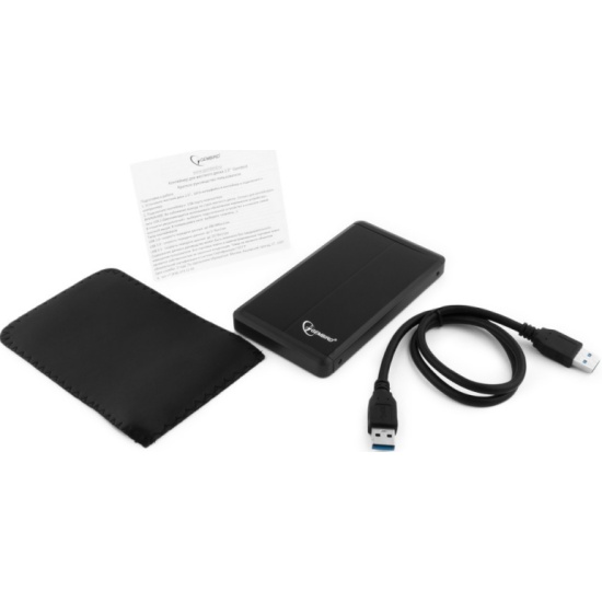 Gembird EE2-U3S-2 Внешний корпус 2.5" Gembird EE2-U3S-2 ,  черный, USB 3.0, SATA