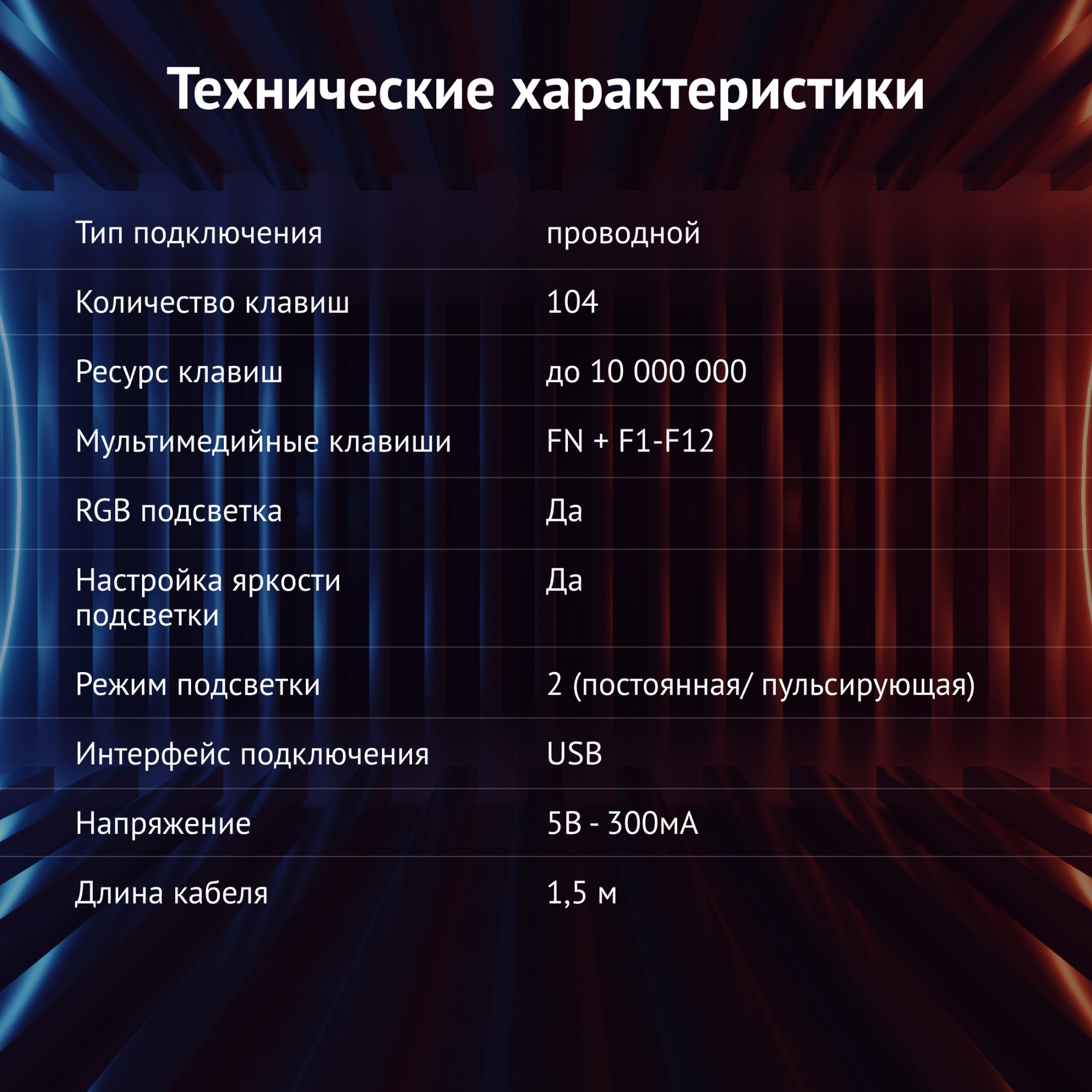 Клавиатура Оклик 717G BLACK DEATH черный/оранжевый USB Multimedia for gamer LED (476395)