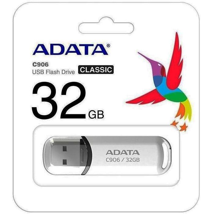 Флеш Диск A-Data 32Gb Classic C906 AC906-32G-RWH USB2.0 белый