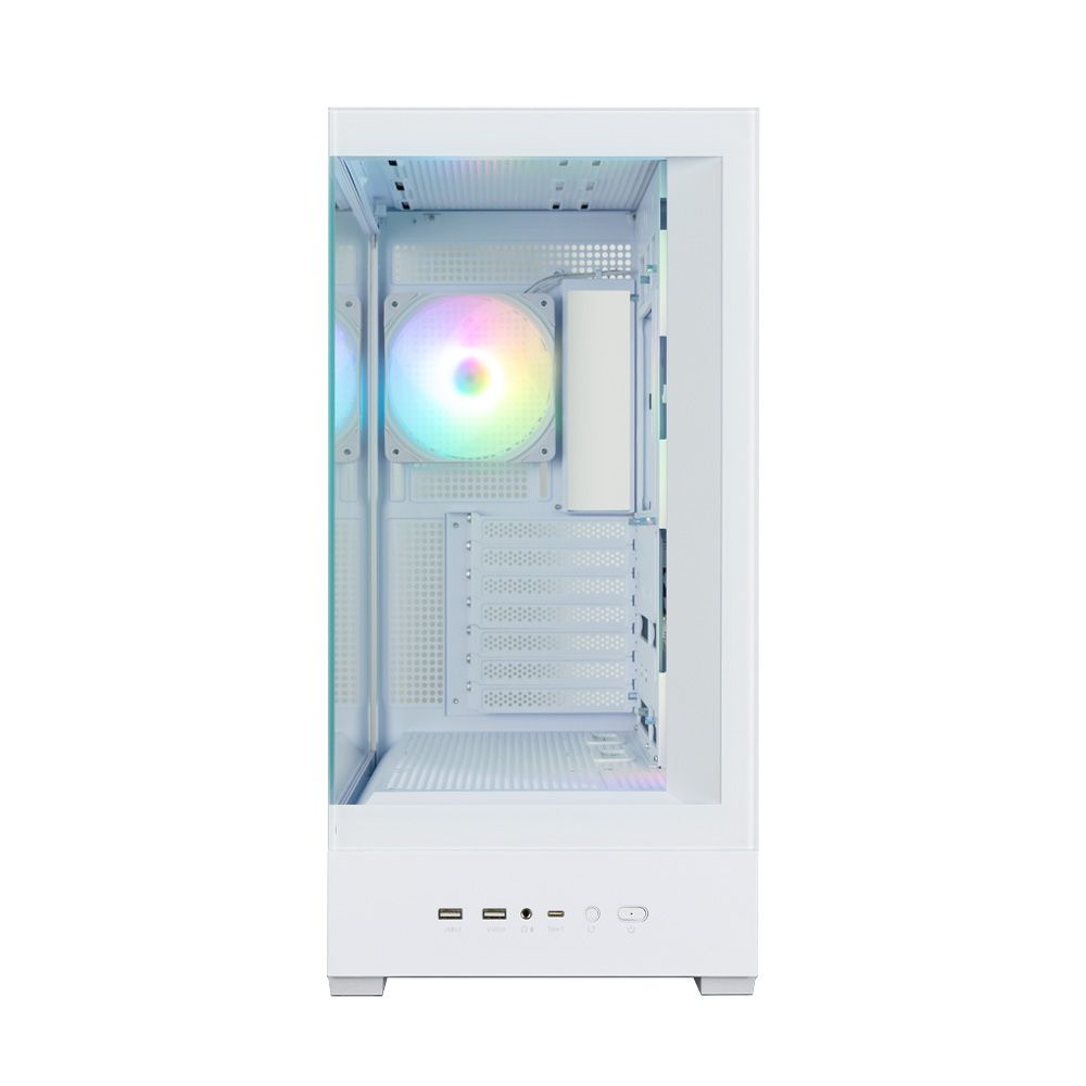 Корпус для ПК Zalman P40 DS White ATX Mid Tower PC Case, 120mm ARGB Fanx4