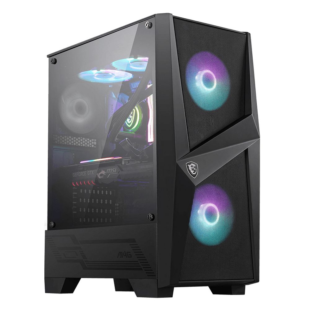 Корпус MSI MAG FORGE 100R Mid-Tower, ATX, 2xUSB 3.2, Audio I/O, 2x120mm ARGB Fan, 1x120mm black Fan,