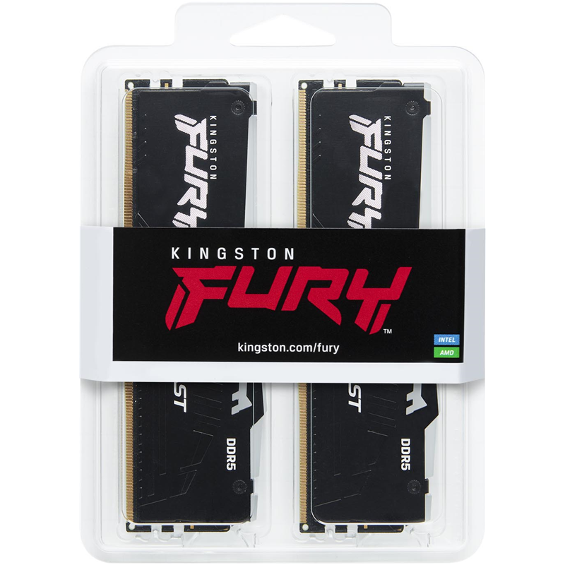 Память DDR5 2x32GB 5200MHz Kingston KF552C40BBAK2-64 Fury Beast RGB RTL Gaming PC5-41600 CL40 DIMM 2