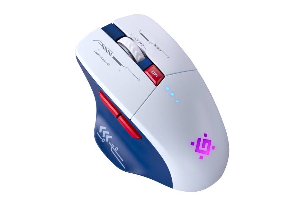 Мышь Defender Tisa GM-126 белый/синий оптическая 1600dpi silent беспров. BT/Radio USB 6but (52126)