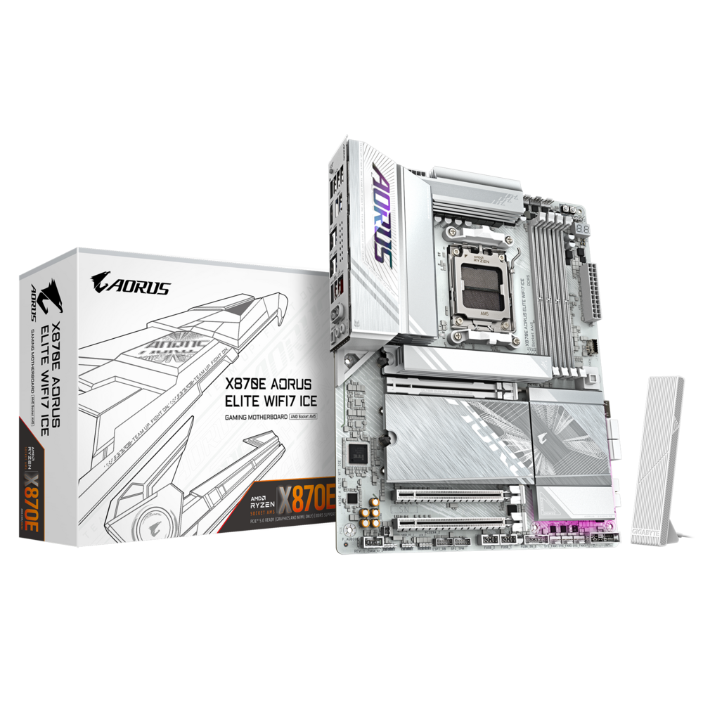 Материнская плата Gigabyte X870E AORUS ELITE WIFI7 ICE Socket AM5 AMD X870E 4xDDR5 ATX AC`97 8ch(7.1