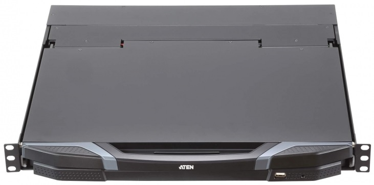 КВМ консоль ATEN 1U Ultra Short Depth 18.5” Short Depth USB HDMI Single Rail LCD Console (1920 x 108
