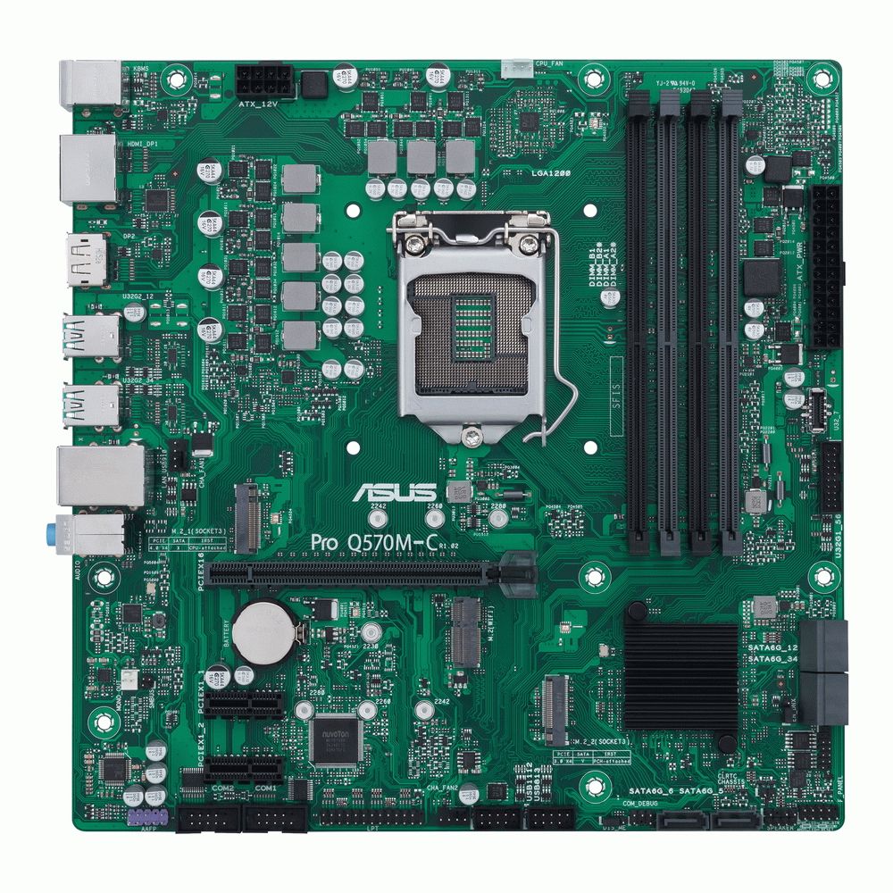 Материнская плата ASUS PRO Q570M-C/CSM LGA1200 mATX 4xDDR4 PCIEx16 2xPCIEx1 2xM.2 DP HDMI GLAN (1652