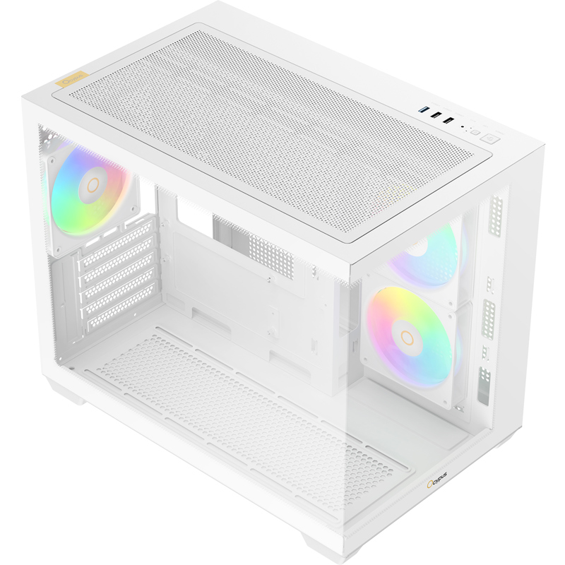 Корпус Case Ocypus Gamma C54 WH ARGB, Midi-Tower, TG, 3x120mm ARGB, 1xUSB-A 3.0 + 2xUSB 2.0, mATX, m