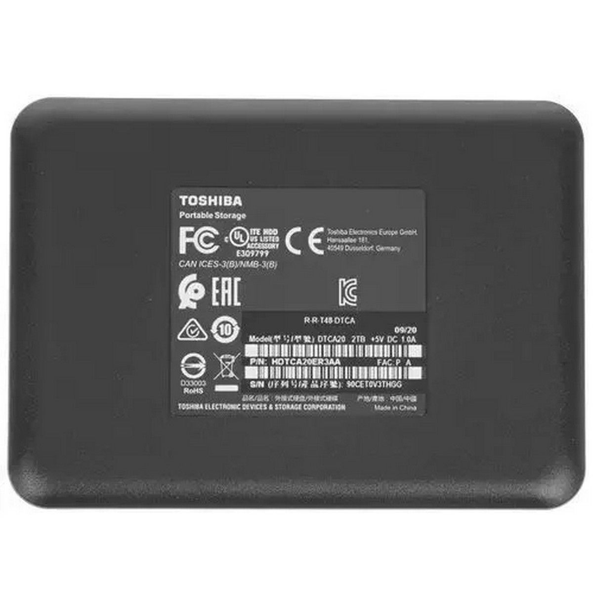 Жесткий диск внешний Toshiba HDTCA20ER3AA/HDTCA20ER3AAU Canvio Advance 2ТБ 2.5" USB 3.0 красный