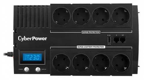 ИБП CyberPower BR1200ELCD Line-interactive 1200VA/720W (Euro x8, RJ11/RJ45, USB-A x1, USB-порт, 288x