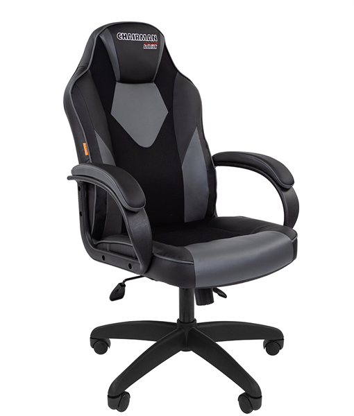 Офисное кресло Chairman   game 17 Россия экопремиум черный/серый