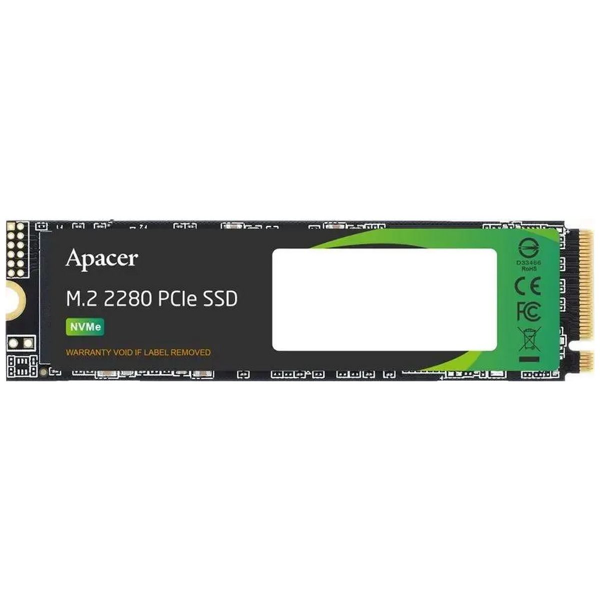 Твердотельный накопитель Apacer SSD AS2280P4X 512Gb M.2 2280 PCIe Gen3x4, R2100/W1500 Mb/s, 3D NAND,