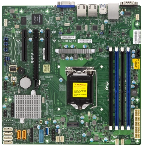 Материнская плата серверная SUPERMICRO Socket 1151, Intel C232, 4 слота DDR4 DIMM, 1600-2133 МГц, As