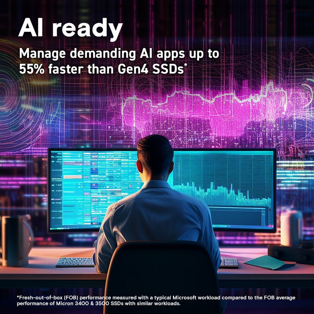 Твердотельный накопитель SSD Crucial T705 4TB PCIe Gen5 NVMe M.2 SSD CT4000T705SSD3