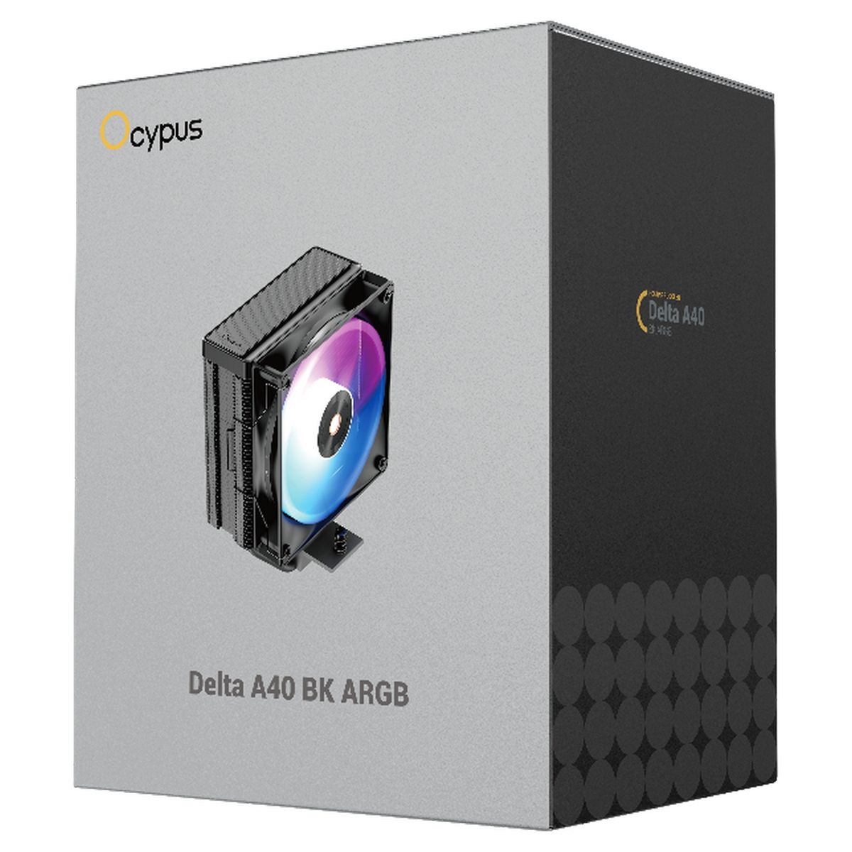 Кулер для процессора Ocypus Delta A40 BK ARGB, 120mm ARGB FAN, Top Panel, 4 HEAT PIPES, 4-PIN PWM, 5