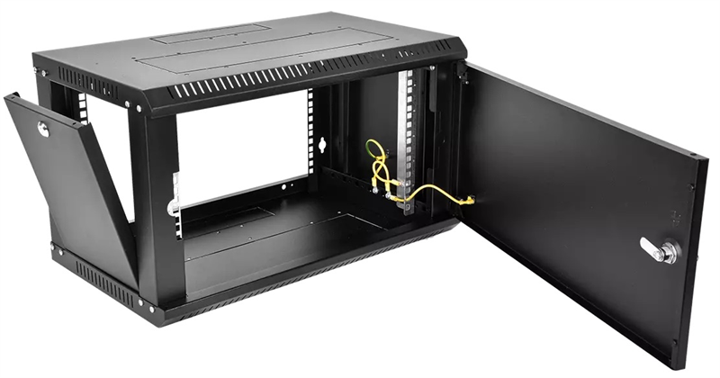 Шкаф ЦМО Шкаф телекоммуникационный настенный разборный ЭКОНОМ 6U (600  350) дверь металл, цвет черны