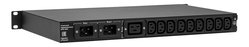 Автомат ввода резерва ELEMY ATS, 1U, 220B, 16A, Индикация: OLED-дисплей, Мониторинг: WEB, SNMP, Modb