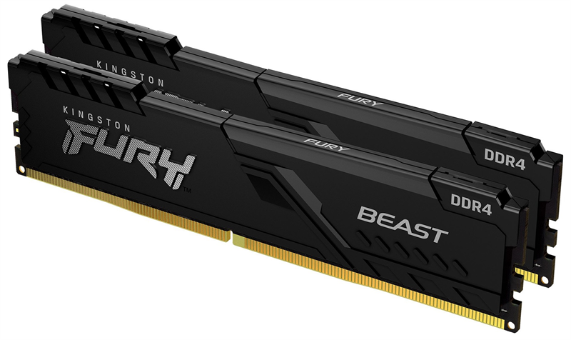 Память DDR4 2x16Gb 3200MHz Kingston KF432C16BB1K2/32 Fury Beast RTL Gaming PC4-25600 CL16 DIMM 288-p