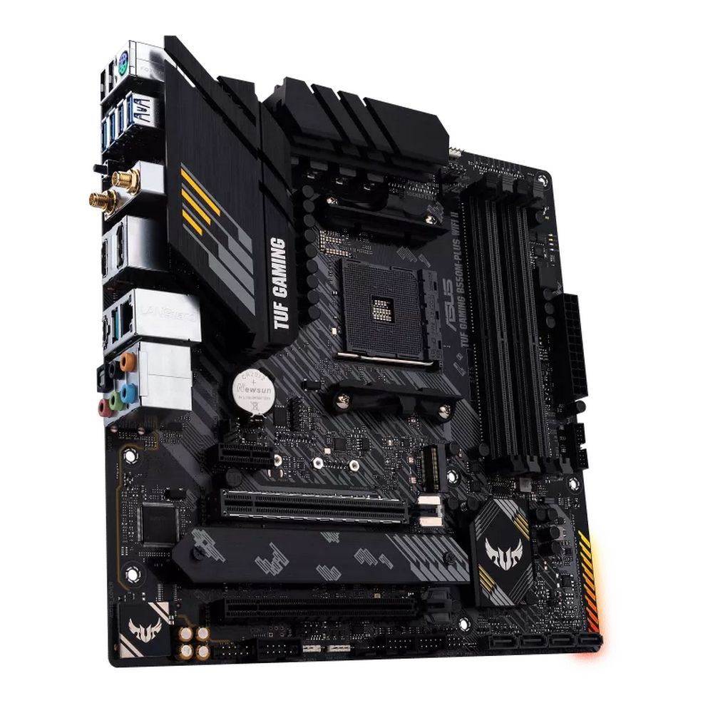 Материнская плата Asus TUF GAMING B550M-PLUS WIFI II Soc-AM4 AMD B550 4xDDR4 mATX AC`97 8ch(7.1) 2.5