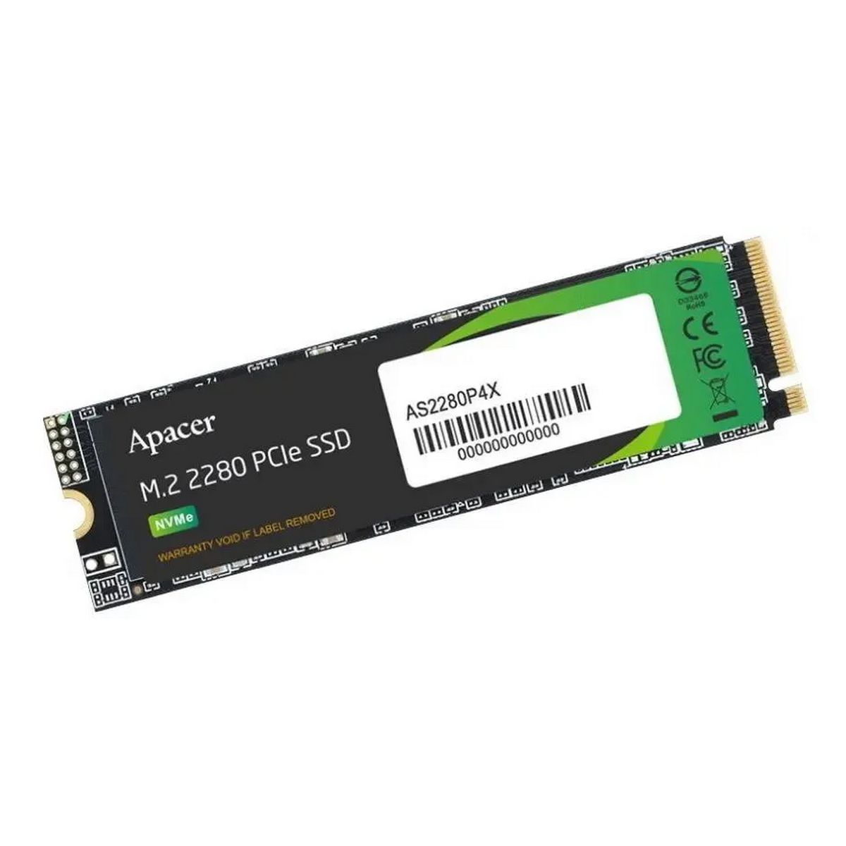 Твердотельный накопитель Apacer SSD AS2280P4X 512Gb M.2 2280 PCIe Gen3x4, R2100/W1500 Mb/s, 3D NAND,