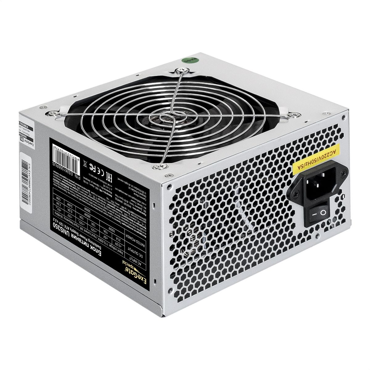 Exegate ES261566RUS Блок питания 350W Exegate Special UNS350, ATX, 12cm fan, 24p+4p, 3*SATA, 2*IDE, 